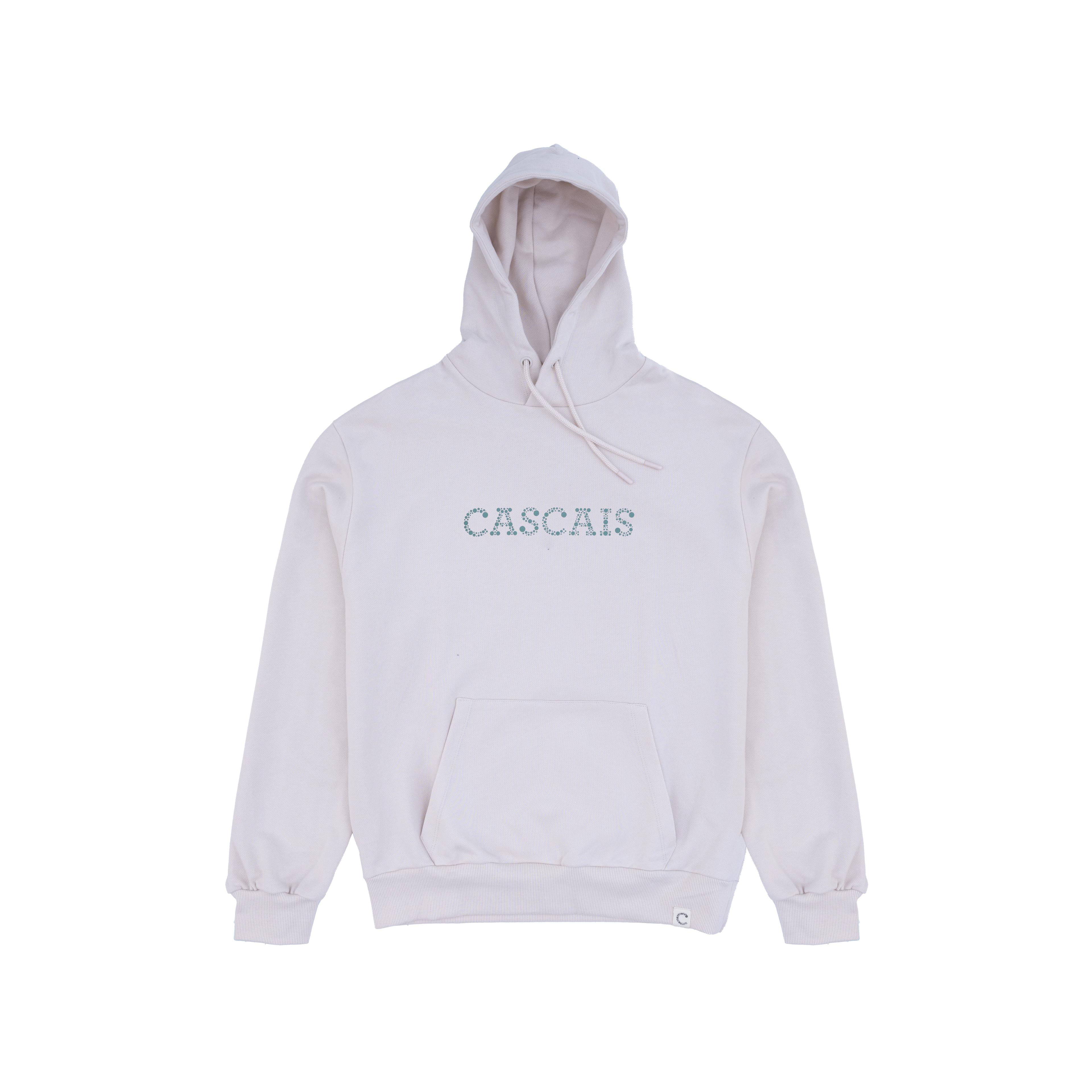 Hoodie - White -  Cascais Green Printed