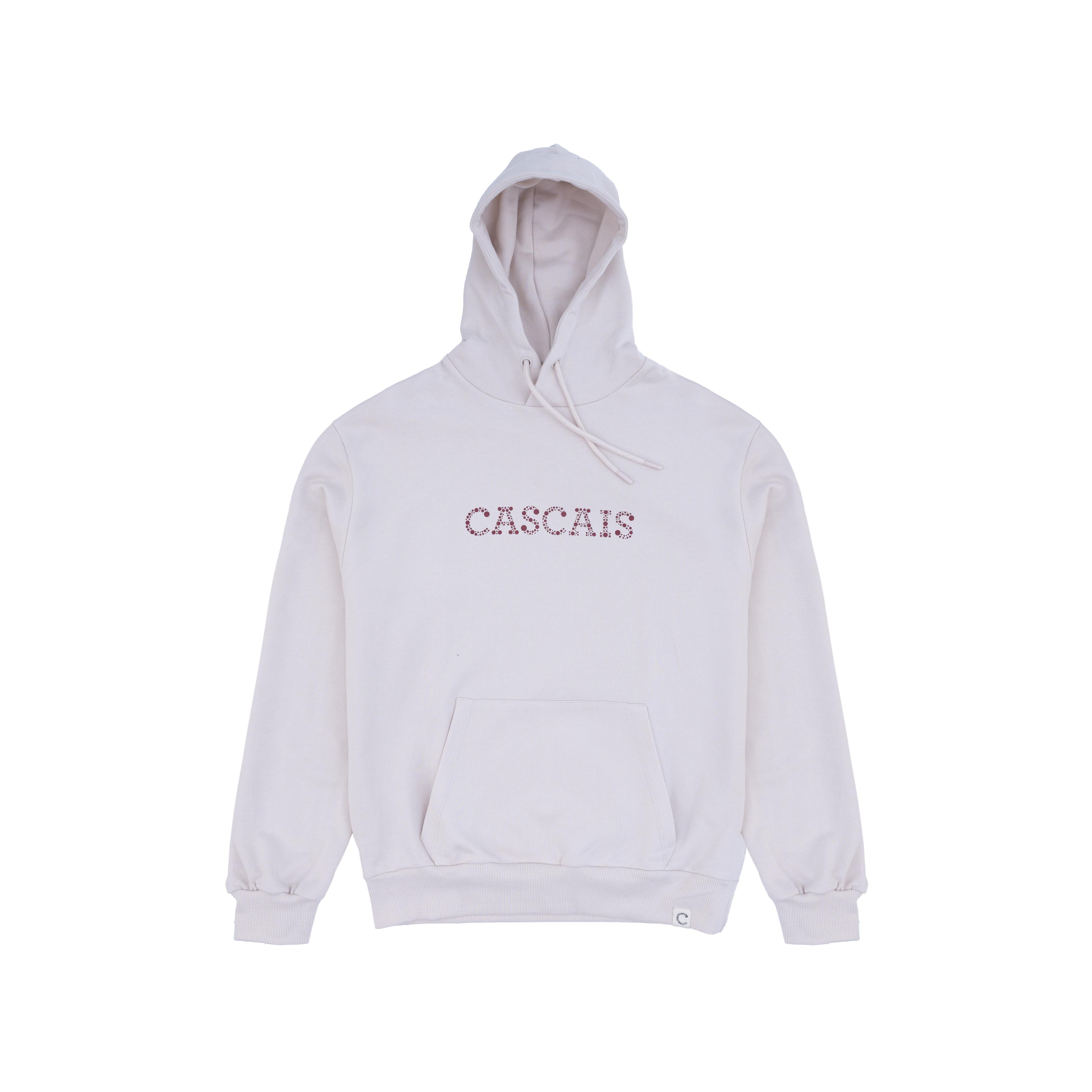 Hoodie - White - Cascais Red Printed