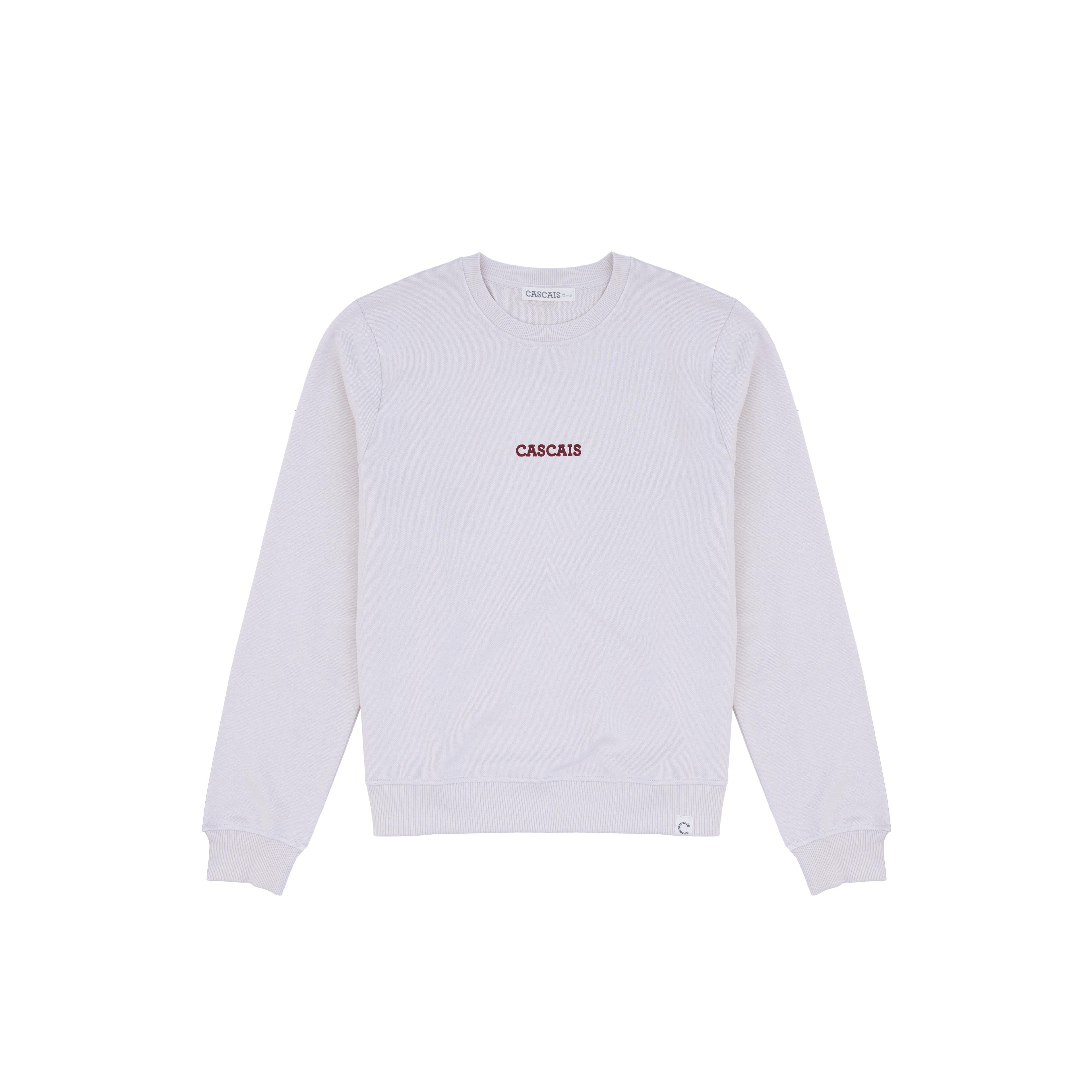 Sweatshirt - Branca - Cascais Vermelho Bordado