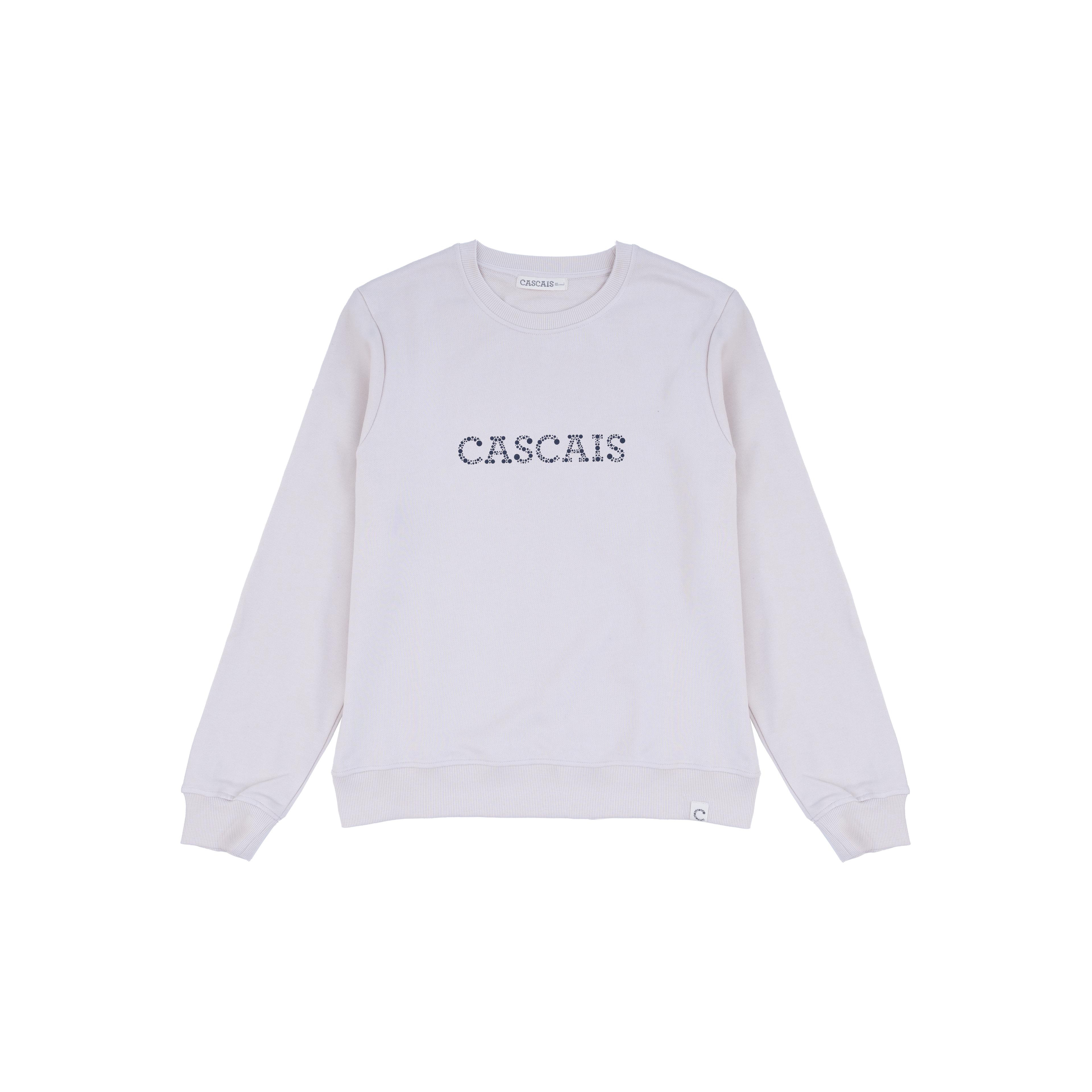 Sweatshirt - White - Cascais Blue Printed