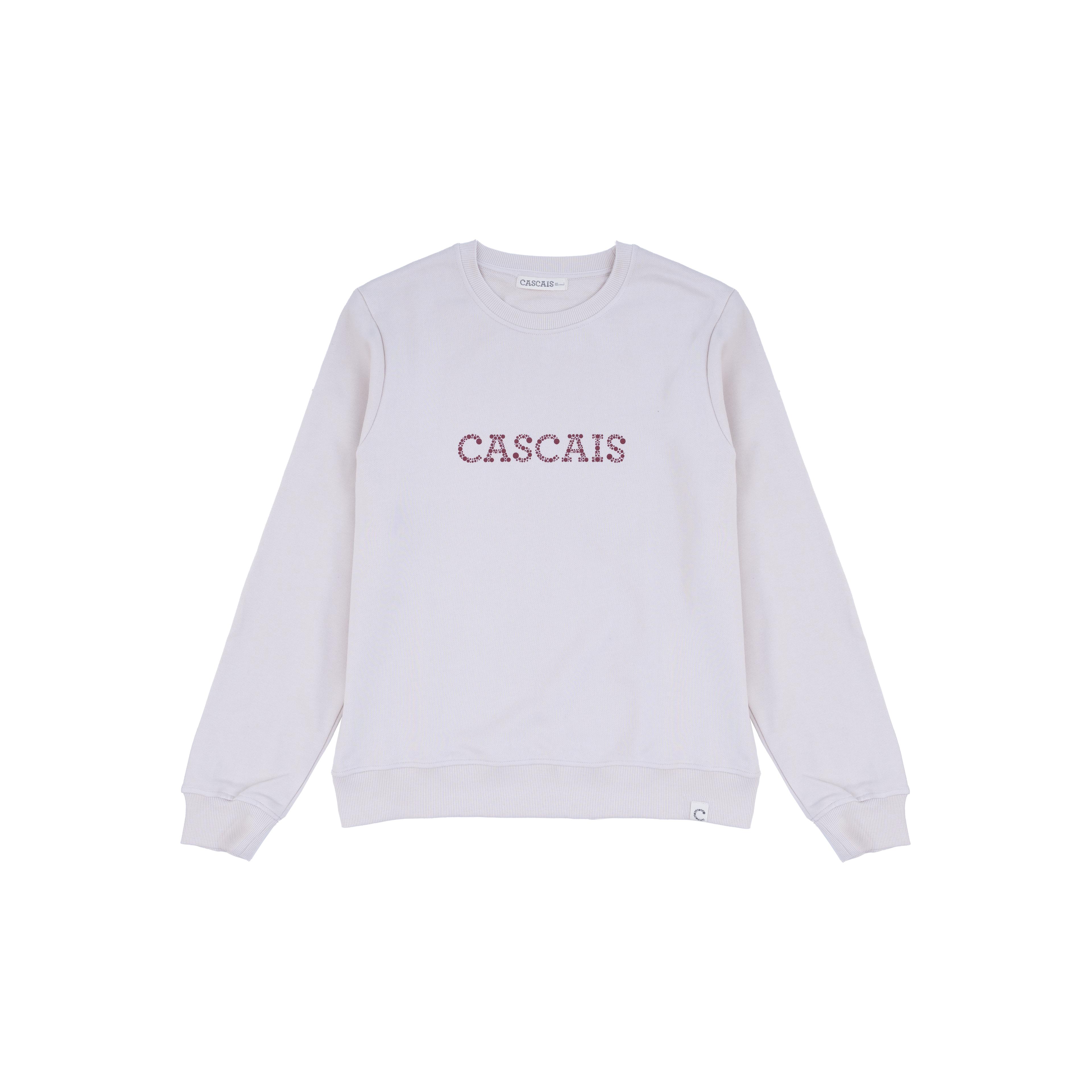 Sweatshirt - White - Cascais Red Printed